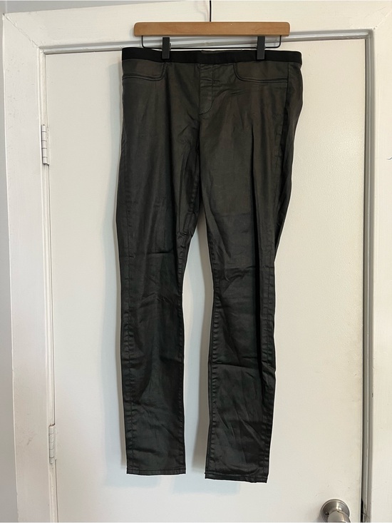 Helmut Lang Denim - Helmut Lang Black Skinny Coated Jeans leggings women’s size 30